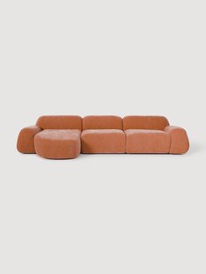 Modulaire teddy-hoekbank Wolke (4-zits)