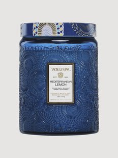 Handgemaakte geurkaars Mediterranean Lemon (citroen, bergamot, jasmijn en solar amber)