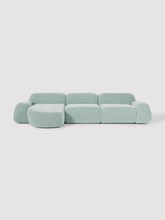 Modulaire teddy-hoekbank Wolke (4-zits)