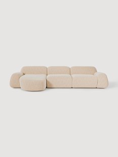 Modulaire boucl&eacute; hoekbank Wolke (4-zits)
