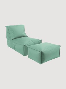 Outdoor zitzak ligstoel The Sundowner met poef &amp; beschermhoezen
