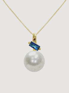 Handgemaakte zilveren ketting Mist, verguld
