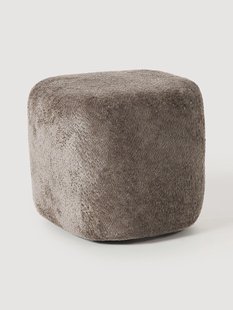 Hoge teddy boucl&eacute; ottoman Wolke
