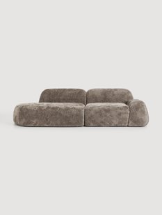 Modulaire teddy boucl&eacute; chaise lounge Wolke (3-zits)