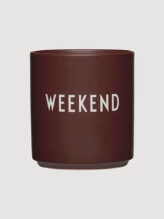 Kopje Favourite Weekend met opschrift
