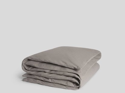Yumeko Dekbedovertrek flanel stone brown 140x200 100% biologisch katoen, flanel (licht geborsteld)