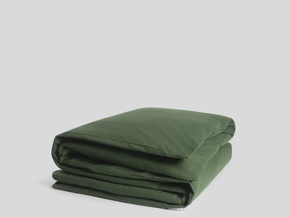 Yumeko Dekbedovertrek flanel moss green 240x220 100% biologisch katoen, flanel (licht geborsteld)