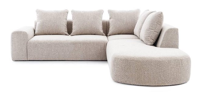 Hoekbank Monteri rechts bouclé | NADUVI Collection