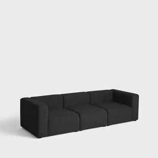 HAY Mags 3-zits bank Stof Hallingdal 65 190 zwart