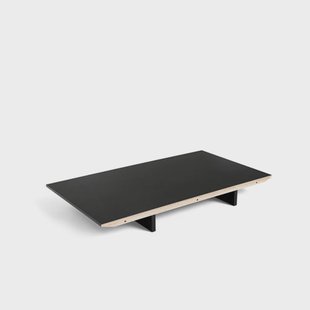 HAY CPH30 Extendable verlengblad Black linoleum–80 cm–eiken frame zwart