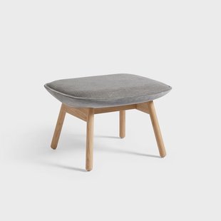 HAY Uchiwa voetenbank Roden 05 magnesium–eiken–achterzijde Lola warm grey