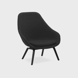 HAY About a Lounge 93 fauteuil Remix 183 black–zwart eiken poten
