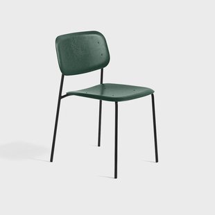 HAY Soft Edge 40 stoel Hunter, zwart stalen onderstel