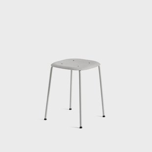 HAY Soft Edge 70 kruk Soft grey–soft grey stalen onderstel