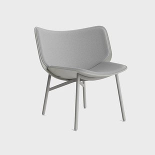 HAY Dapper loungestoel Light grey–dusty grey eiken–grijs onderstel