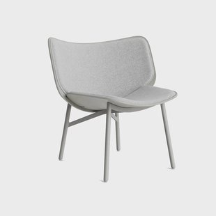 HAY Dapper loungestoel Light grey–dusty grey eiken–grijs onderstel