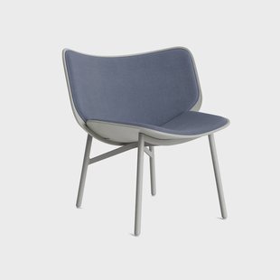 HAY Dapper loungestoel Blueberry–dusty grey eiken–grijs onderstel