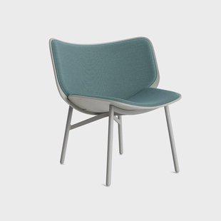 HAY Dapper loungestoel Aqua–dusty grey eiken–grijs onderstel