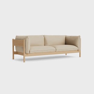 HAY Arbour ECO 3-zits bank Stof Hallingdal 220 beige, geolied eiken