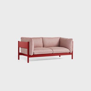 HAY Arbour ECO 2-zits bank Re-wool 648 multi–wijnrood beuken