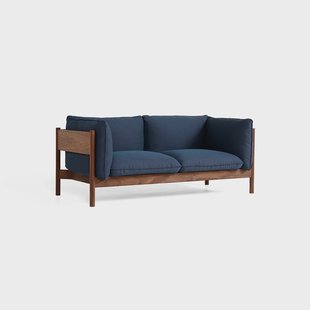 HAY Arbour ECO 2-zits bank Dark blue–geolied walnoot