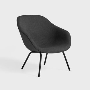 HAY About a Lounge 87 fauteuil Remix 173 dark grey–zwart onderstel