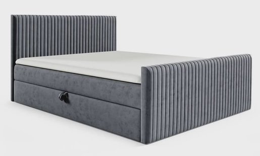 Boxspring Pinehill velvet 140 x 200 cm met opbergruimte | NADUVI Collection