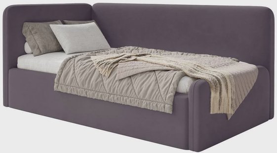 Jeugdbed Daria velvet 90 x 200 links met opbergruimte | NADUVI Collection