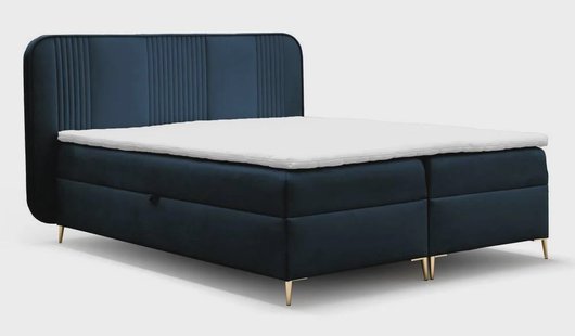 Boxspring Rena velvet 180 x 200 met opbergruimte en topper | NADUVI Collection