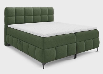 Boxspring Adras chenille 160 x 200 cm met opbergruimte en topper | NADUVI Collection