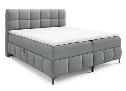 Boxspring Adras chenille 140 x 200 cm met opbergruimte en topper | NADUVI Collection
