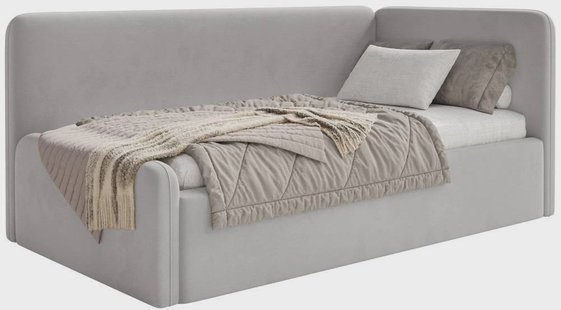 Jeugdbed Daria velvet 90 x 200 rechts met opbergruimte | NADUVI Collection