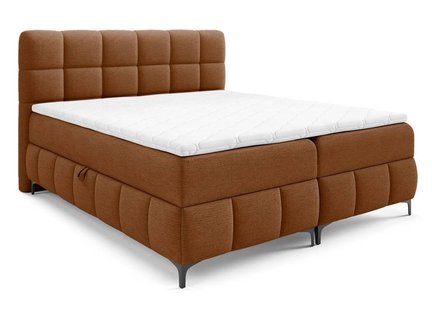 Boxspring Adras chenille 160 x 200 cm met opbergruimte en topper | NADUVI Collection