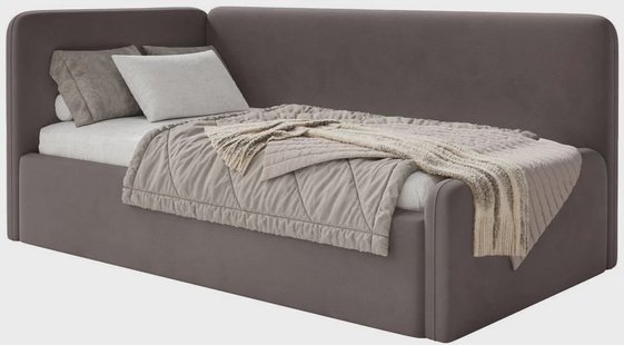 Jeugdbed Daria velvet 90 x 200 links met opbergruimte | NADUVI Collection