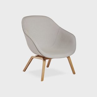 HAY About a Lounge 83 loungestoel Steelcut Trio 105 grey melange – eiken poten