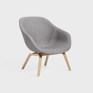 HAY About a Lounge 83 loungestoel Remix 133 grey melange – eiken poten