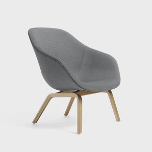 HAY About a Lounge 83 loungestoel Surface by HAY 150 grey – eiken poten