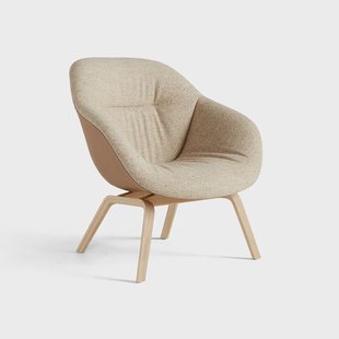 HAY About a Lounge 83 Soft Duo loungestoel Bolgheri LGG60 melange – eiken poten