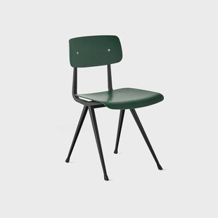 HAY Result stoel Forest green – zwart stalen onderstel