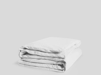 Yumeko Dekbedovertrek gewassen linnen pure white 140x200 100% gewassen linnen