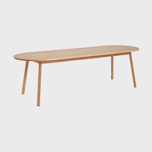 HAY Triangle Leg eettafel Gelakt eiken, 250x85 cm