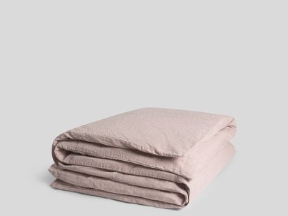 Yumeko Dekbedovertrek gewassen linnen rose chambray 140x200 100% gewassen linnen