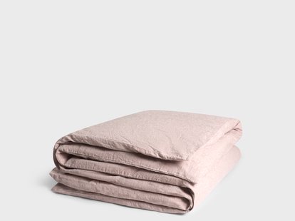 Yumeko Dekbedovertrek gewassen linnen rose chambray 200x200 100% gewassen linnen