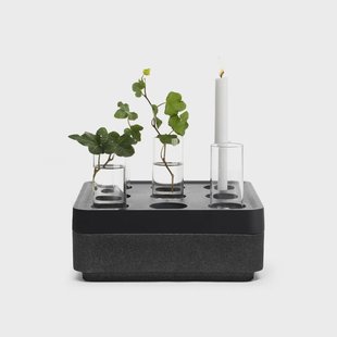 Born In Sweden Stumpastaken Small geschenkset Zwart – kurken schaal zwart – 4-pack vazen – lucifers