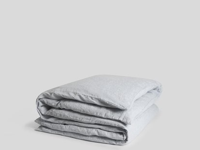 Yumeko Dekbedovertrek gewassen linnen blue chambray 240x220 100% gewassen linnen