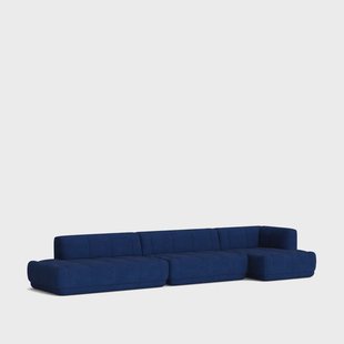 HAY Quilton combinatie 23 modulaire bank rechts Stof Raas 772 donkerblauw