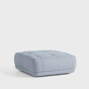 HAY Quilton voetenbank Stof Atlas 631 blauwgrijs