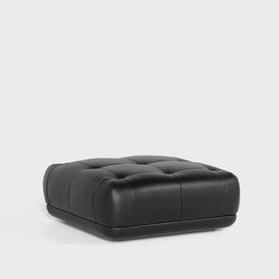 HAY Quilton voetenbank Leer Sense black
