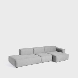 HAY Mags Soft Low modulaire bank Linara 443 tweed – rechts – donkergrijze bies