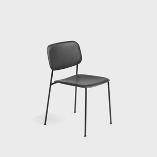 HAY Soft Edge 45 stoel Black – zwart stalen onderstel